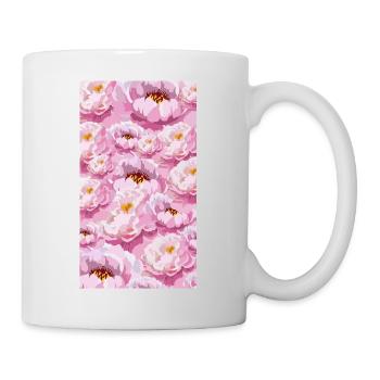 Bouquet de fleurs aquarelles roses - Mug blanc - blanc - Droite