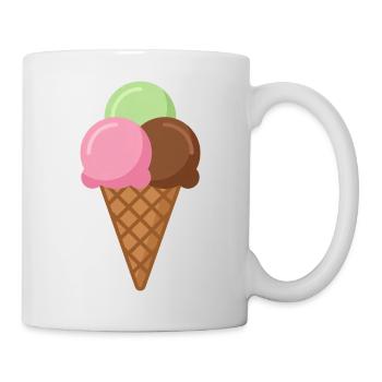 Cornet de crème glacée - Mug blanc - blanc - Droite