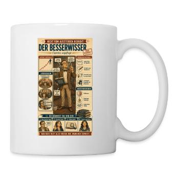 Der Besserwisser – ungefragt kompetent - Tasse - Weiß - Rechts