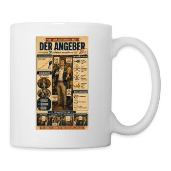 Der Angeber – Eigenwerbung in Perfektion - Tasse - Weiß - Rechts