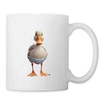 Striped Swim Duck - Mug - white - Right