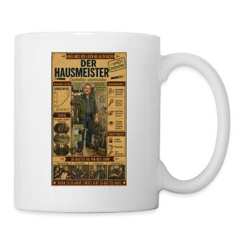 Der Hausmeister – einer hält alles am Laufen - Tasse - Weiß - Rechts