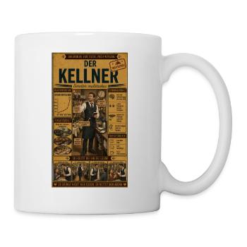 Der Kellner – er rettet den Abend - Tasse - Weiß - Rechts