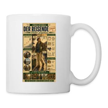 Der Reisende – Ständig unterwegs, neue Ziele - Tasse - Weiß - Rechts