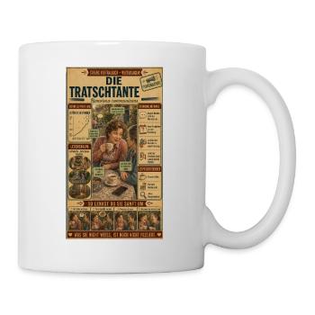Die Tratschtante – Streng vertraulich - Tasse - Weiß - Rechts