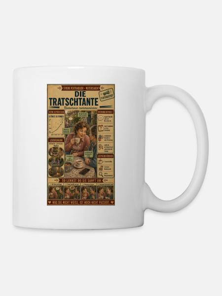 Die Tratschtante – Streng vertraulich - Tasse - Weiß