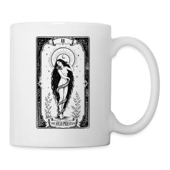 Die Hohepriesterin – Lilith Gothic Tarotkarte - Tasse - Weiß - Rechts