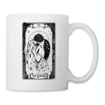 Die Liebenden – Die Kiss Gothic Tarotkarte - Tasse - Weiß - Rechts