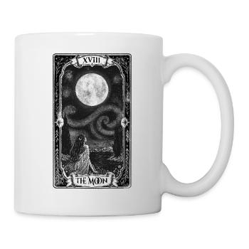 Der Mond – Die Sternennacht Gotische Tarotkarte - Tasse - Weiß - Rechts