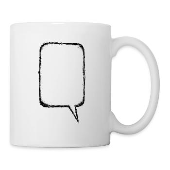 Sprechblase_Grunge_Hochkant - Mug - white - Right