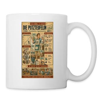 Der Putzteufelin – Kein Krümel ist sicher - Tasse - Weiß - Rechts