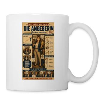 Die Angeberin – Eigenwerbung inklusive - Tasse - Weiß - Rechts