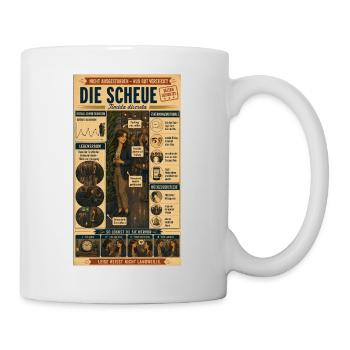 Die Scheue – Nicht weg, nur gut versteckt - Tasse - Weiß - Rechts