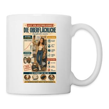 Die Oberflächliche – Denken darf tiefer gehen - Tasse - Weiß - Rechts