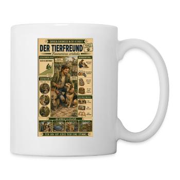 Der Tierfreund – Ein Herz für jedes Tier - Tasse - Weiß - Rechts