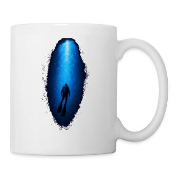 Plongeurs en haute mer dans l’océan bleu pour les amateurs de plongée - Mug blanc - blanc - Droite