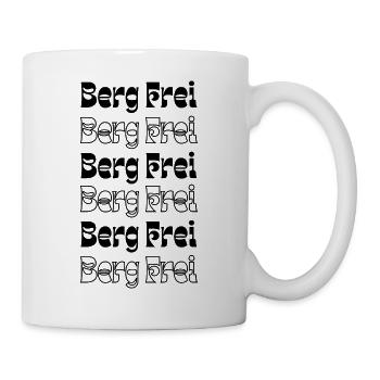 Retro Berg Frei Mountain Typography - Tasse - Weiß - Rechts