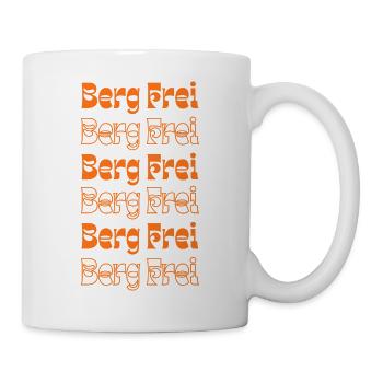 Retro Berg Frei Mountain Typography - Tasse - Weiß - Rechts