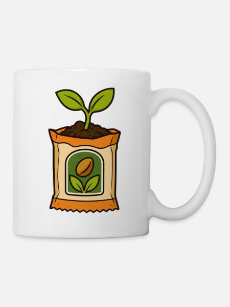 Knospe im Samentütchen - Tasse - Weiß