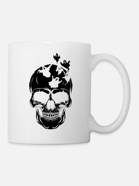 Halloween Skull Ghost - Tasse - Weiß