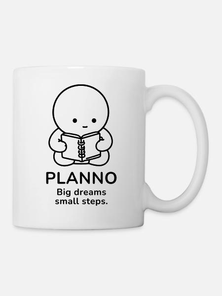 Planno – Big Dreams, Small Steps | Motivation - Tasse - Weiß