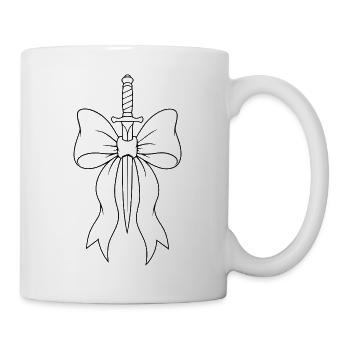 Dolch Schleife Line Art - Tasse - Weiß - Rechts