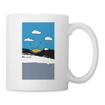 Sunrise over Bergen - Mug - white - Right