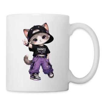Katzentänzerin Streetwear Lila - Tasse - Weiß - Rechts