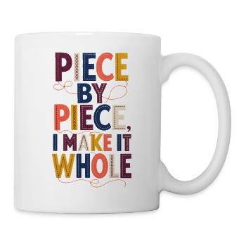 Frieden Stück für Stück Flickwerk - Tasse - Weiß - Rechts