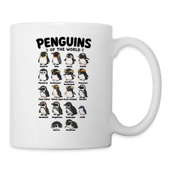 Niedliche Pinguine Arten der Welt süßes Pinguin - Tasse - Weiß - Rechts