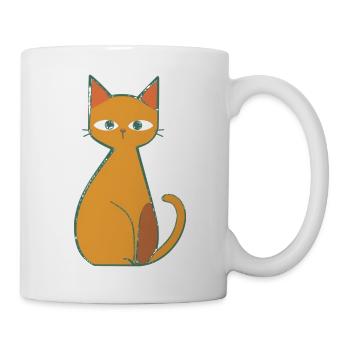 Lässig Wie Eine Katze - Tasse - Weiß - Rechts