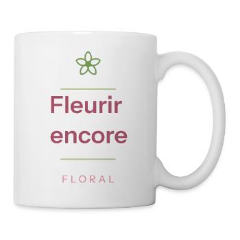 Fleurir Encore Floral - Mug blanc - blanc - Droite
