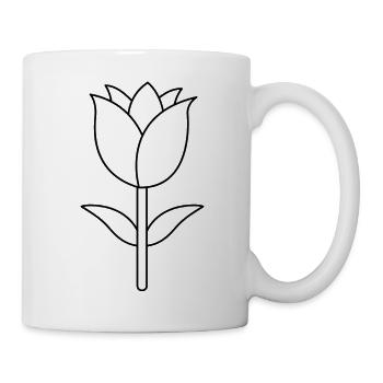 Tulip Outline - Mug - white - Right