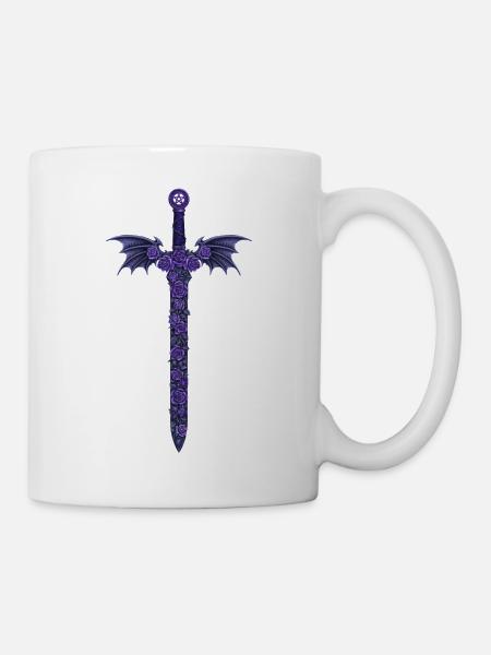 Rose Sword with Wings - Mug - white