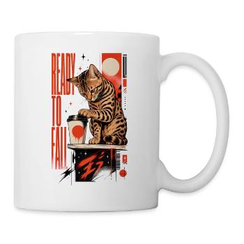 Ready to Fall – Cheeky Bengal Cat - Mug - white - Right