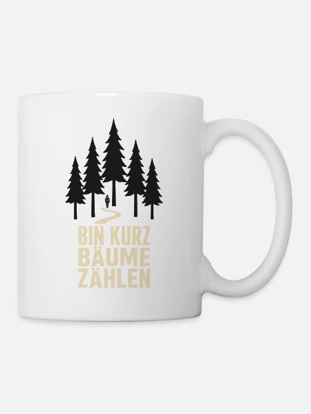 Waldpfad: Bäume Zählen - Tasse - Weiß