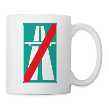 Ende der Autobahn - Tasse - Weiß - Rechts