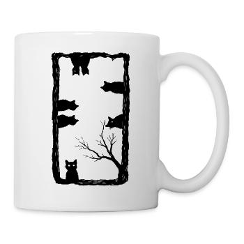 Amoureux des Chats Art Gothique - Mug blanc - blanc - Droite