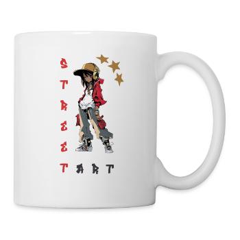 Street Art Hip Hop Rap Girl Urban Streetwear - Mug - white - Right
