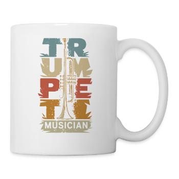 Musique Trompettiste Trompettiste Musicien Vintage - Mug blanc - blanc - Droite
