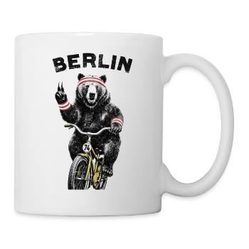 Berlin Bear à vélo - Mug blanc - blanc - Droite
