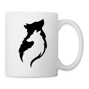 Wolf in Wolf Mystische Wildnis Kunst - Tasse - Weiß - Rechts