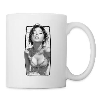 Badenixe mit Rahmen - Tasse - Weiß - Rechts