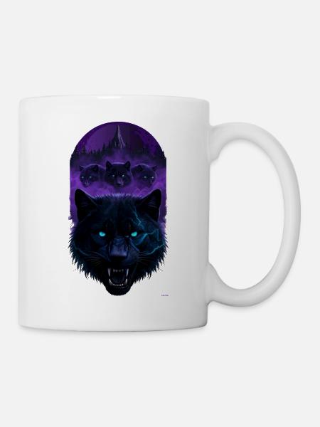 Das Design der violetten Mond der vier dunklen Kreaturen des Biests - Tasse - Weiß