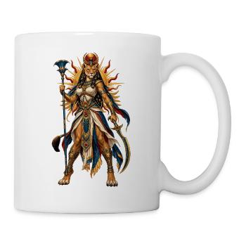 Sonnenlöwin-Göttin Kriegerin - Tasse - Weiß - Rechts
