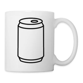 Getränkedosen-Linien-Symbol - Tasse - Weiß - Rechts