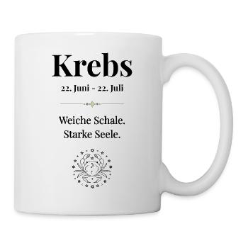 Sternzeichen Krebs - Tasse - Weiß - Rechts