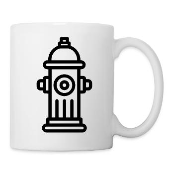 Hydrant - Tasse - Weiß - Rechts