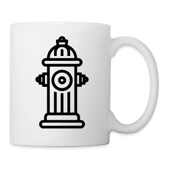 Hydrant - Tasse - Weiß - Rechts