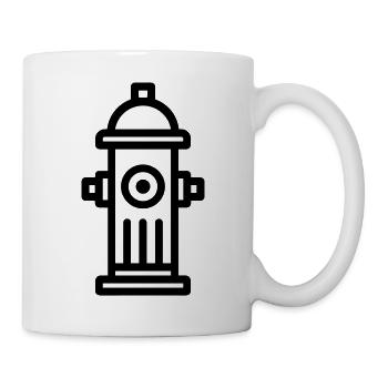 Hydrant - Tasse - Weiß - Rechts